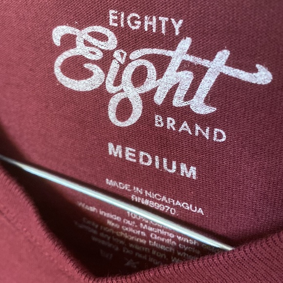 Medium maroon eighty eight socially distant shirt. - Picture 4 of 5